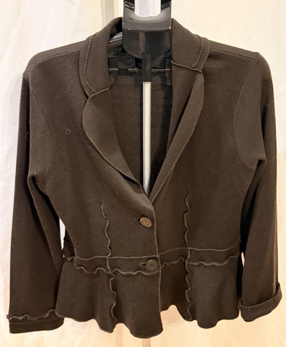Nine West Knit Brown Blazer Women's size XL